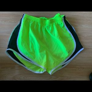 NEON YELLOW NIKE RUNNING SHORTS